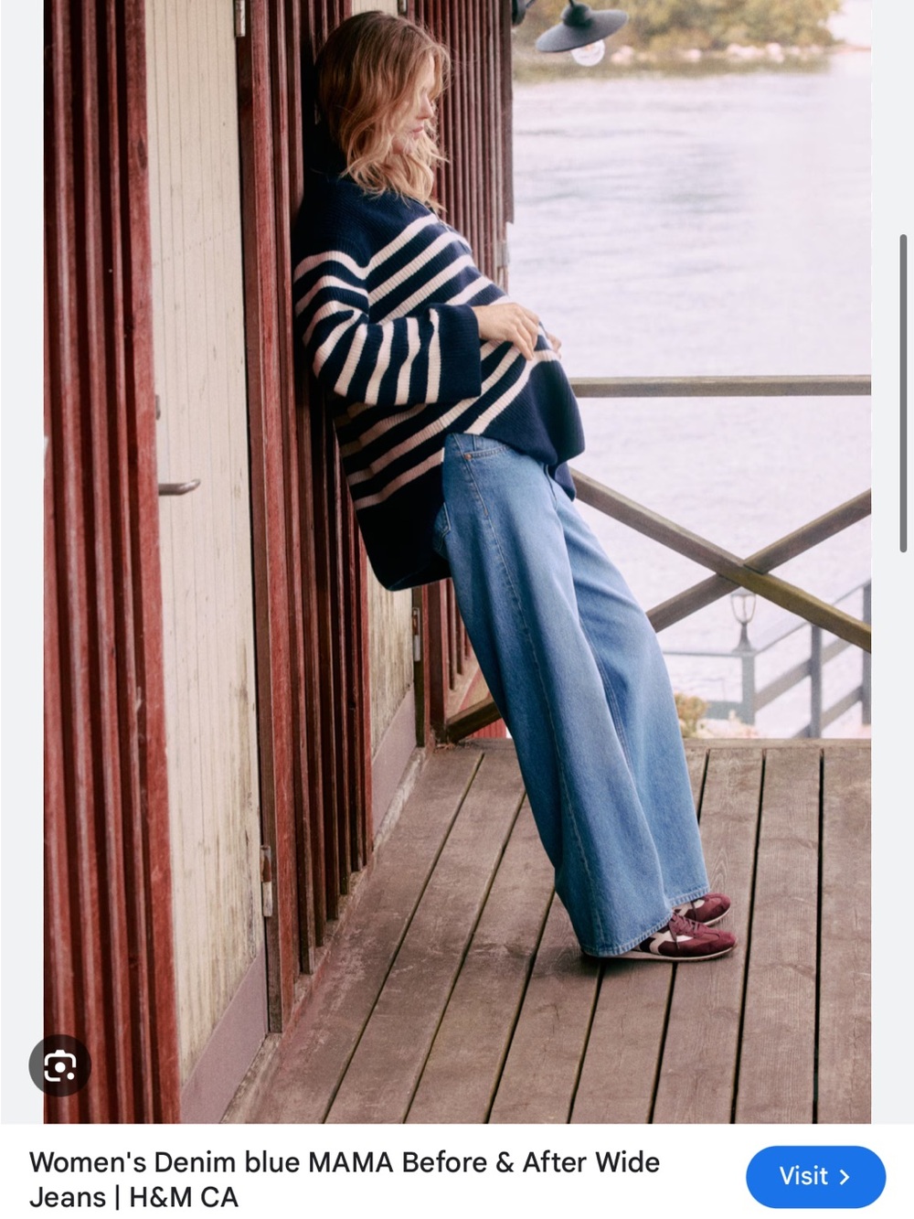 H&M Mama Before and After Wide Jeans
